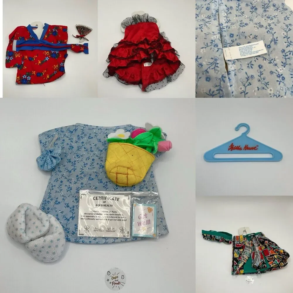 RARE Käthe Kruse Doll Lot of 2 Germany Original Outfits & Extra Accessories